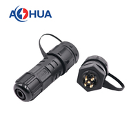 Barre de Led 5PIN à montage sur panneau, prise mâle à prise femelle M16, connecteur d'alimentation étanche 5A DC IP68 pour système de câblage d'éclairage à Led