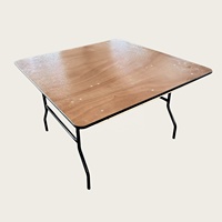 Table à manger rectangulaire pliante de 122 cm au design moderne, en contreplaqué, mobilier de maison