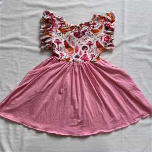 Body con gonna <span class=keywords><strong>da</strong></span> principessa in bambù stampato su misura per neonata in morbido bambù a maniche corte - Product Image 4