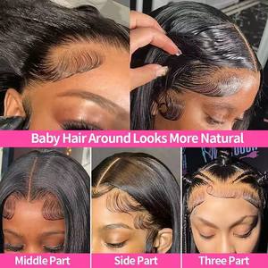 Perruque Lace 5X5 HD, cheveux humains vierges Kont Bleach sans colle, cheveux péruviens à cuticules alignées, perruques Lace Frontal HD pour femmes noires - Product Image 5