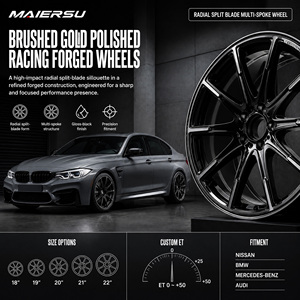 Rines Negros de Aleación Forjada de 10 Radios, Ligeros, de 18, 19, 20 y 22 Pulgadas, 5x112 5x120, para Autos Audi, Benz, <span class=keywords><strong>Babus</strong></span>, G400, S500 - Product Image 3