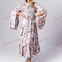 2025 nouveau Miyake modeste robe de soirée femmes élégant imprimé fleuri Abaya haute qualité longue robe musulmane islamique formelle à la mode