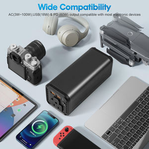 <span class=keywords><strong>Batterie</strong></span> <span class=keywords><strong>Externe</strong></span> Portable en Aluminium Universelle <span class=keywords><strong>27000mAh</strong></span> 100W avec Prise Secteur 60W PD USB C Chargeur <span class=keywords><strong>Externe</strong></span> 110V 220V - Product Image 2