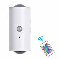 Veilleuse LED intelligente avec détecteur de mouvement, rechargeable par USB, lampe d'ambiance à dégradé RGB pour chambre, bureau, placard, décoration murale