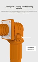 Connecteur haute intensité 200A 120V monophasé pour stockage d'énergie, boîtier en nylon PA66 IP67, trous filetés, étanche, prise mâle/femelle