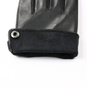 Erkek siyah koyun derisi deri sürücü eldivenleri açık günlük parti ve seyahat kullanımı için şık ve çok yönlü - Product Image 6