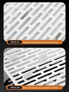 Hot Sale Double Tier Kitchen Sink Drying <b>Rack</b> Draining Board <b>Dish</b> Bowl Cup Drain Tray - Product Image 4