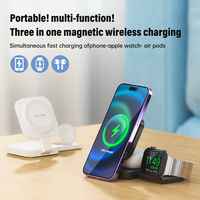 Nouvelle technologie Gadgets électronique tendance magnétique pliable téléphone montre écouteur 3 en 1 Station de charge sans fil chargeur sans fil
