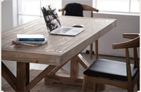 Table à manger en bois personnalisée de style néoclassique vintage