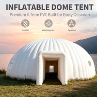 Tente de fête gonflable LED portable de 21 m avec design dôme igloo pour événements