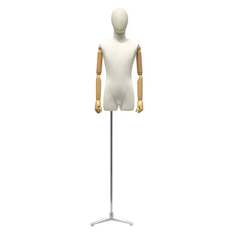 Kids Mnikin Models Children Dress Form Pinable Mannequin Body Torso with Wooden Base Stand