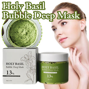 Mascarilla Facial de Burbujas con Arcilla Herbal de Albahaca Santa y Agua Carbonatada, Hidratante para Todo Tipo de Piel - Marca Blanca - Product Image 1