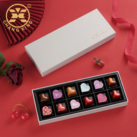 Boîte d'emballage de luxe pour chocolats, coffret cadeau élégant en plastique avec insert à 6, 12 ou 18 compartiments et sac en papier assorti pour présentation de bonbons