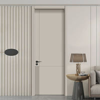 Porte d'entrée en bois de luxe pour villa, maison moderne, entrée principale extérieure, porte en bois massif avec verre et serrure intelligente