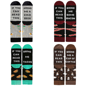 Si Me puede leer <span class=keywords><strong>este</strong></span> traer <span class=keywords><strong>cerveza</strong></span> café tocino Tacos de punto de algodón divertido Calcetines - Product Image 1