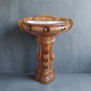 Lavabo sur pied en céramique décoratif de luxe moderne, évier de salle de bain, articles sanitaires Sterling - Product Image 6