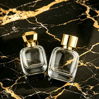 1.0 1.7 3.4 FL. OZ. Botol Parfum Kaca Kristal Mewah dan Botol Cologne dengan Tutup Mahkota Bunga