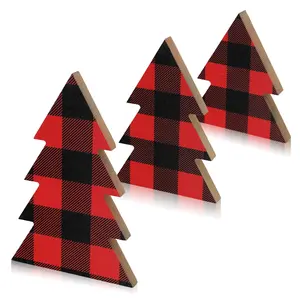 사용자 정의 도매 나무 장식 명확한 가구 나무 장식품 미완성 크리스마스 장식품