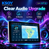 KSOY-08 Radio Mobil Android Universal Layar Sentuh QLED Wireless Carplay GPS Head Unit 8+128G Kamera 360 Optik Koaksial FM AM 4G