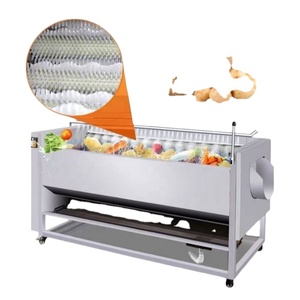 Equipo para pelar vegetales: Máquina rotativa de tambor con cepillos para lavar, pelar y clasificar patatas, calabazas, cacahuetes, ajo, frutas y verduras. - Product Image 5