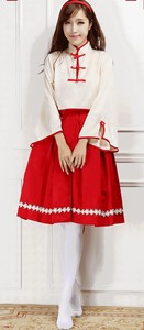 Disfraz de Sirvienta de Poliéster Azul y Rojo al por Mayor 2026 para Mujer, Cosplay, Actuación en Escenario, Hanfu, Lolita, Falda <span class=keywords><strong>Midi</strong></span> - Product Image 3