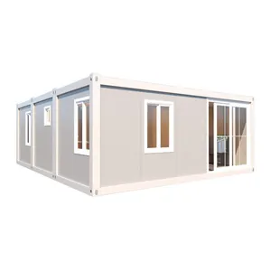 Conteneur en verre détachable, petit conteneur modulaire Portable, préfabriqué, maison avec chambre à coucher, 20 pieds, 40 pieds