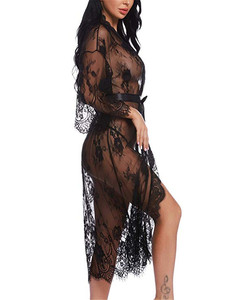 Vêtements de nuit transparents à manches longues, <span class=keywords><strong>Kimono</strong></span> pour femmes, Lingerie Sexy, uv6380 - Product Image 2