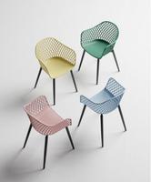 Chaise de jardin d'extérieur portable, légère, imperméable, design moderne multicolore, siège en polypropylène moulé - Yoho Outdoors