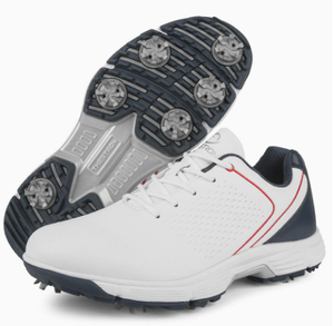 Men <b>Golf</b> Shoes Non Slip Waterproof Cushioning <b>Golf</b> Sneakers Leather Microfiber Mesh Lace Up Course Footwear - Product Image 3