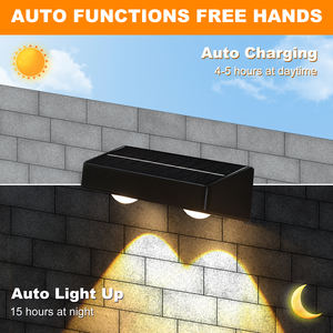 Lámpara Solar para Escaleras, Luz <span class=keywords><strong>de</strong></span> Jardín para Exteriores, Decoración <span class=keywords><strong>de</strong></span> Pared para Jardín y Balcón, Lámpara <span class=keywords><strong>de</strong></span> Pared con Lente Decorativa - Product Image 3