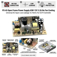 Alimentation à découpage à châssis ouvert PS-65 65W 5V 12V 13.5V 15V 24V 48V DC AC DC SMPS pour système de sécurité réseau industriel