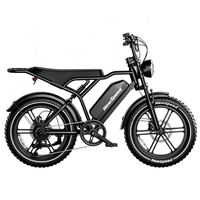 Vélo électrique rétro style Fat Bike avec pneus larges et phare LED avant pour les sports de plein air