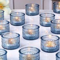 Lot de 12 bougeoirs cylindriques en verre transparent pour décoration de maison de plage, salle de bain et salon bord de mer