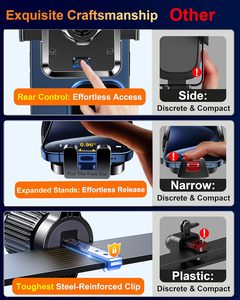 Support multifonctionnel pour téléphone Voiture 360 degrés Support pour téléphone de tableau de bord à une touche Support pour téléphone de voiture à ventouse - Product Image 6