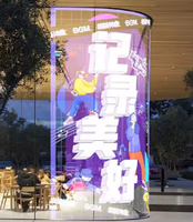Écran LED transparent intérieur/extérieur P3.9-7.8, panneau d'affichage LED, film LED transparent pour la publicité sur les vitres
