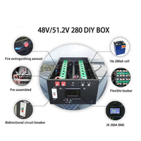 Boîte de batterie DIY en stock UE pour stockage d'énergie solaire domestique, kit de boîte de batterie LiFePO4 séparée, compatible avec batterie LiFePO4 48V 314Ah 16kWh