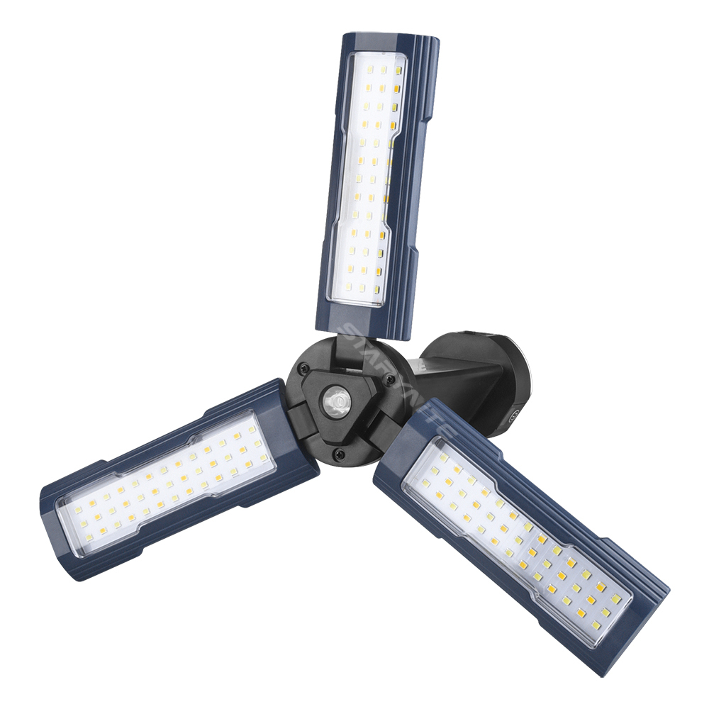 STARYNITE 1500 Lumens Portable Clover Rechargeable Led Work Light in Cold Warm White Light with 6000mAh Lithium Battery
