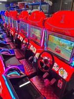 220v Kids Arcade Racing Car Simulator Machine de jeu à pièces en métal matières plastiques pour le divertissement et l'amusement