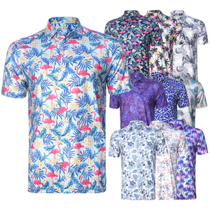 Logo personnalisé Nouveau design Hommes Marque Qualité 92% Polyester 8% Spandex Impression par sublimation Séchage rapide Fit Sport <span class=keywords><strong>Golf</strong></span> Polo T Shirt - Product Image 1