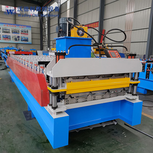 Fully Automatic Double Layer Glazed Trapezoidal Roof Metal <b>Sheet</b> <b>Tile</b> Roll Forming Making Machine - Product Image 5