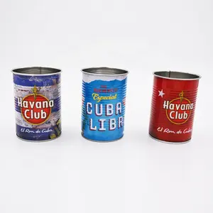 Tin Can 15oz/450ml Hot Sale Ribbed Whiskey Tin Can Drinking Cups For Bar