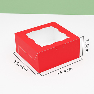 Boîte à gâteaux jetable avec fenêtre transparente, boîte à pâtisserie carrée en carton blanc pour cupcakes, macarons, biscuits et mini-gâteaux - Product Image 4