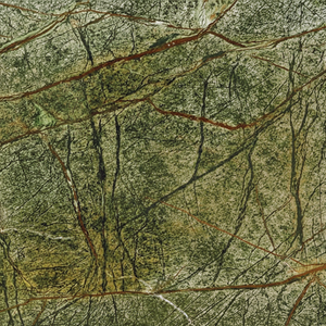 Azulejos pulidos y losas de mármol verde de selva tropical natural para lápidas conmemorativas y encimeras de cocina - Product Image 1