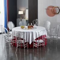 Chaise Chiavari en acrylique transparente personnalisable, empilable et imperméable pour mariage, fête, hôtel, banquet