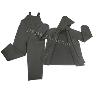 Veste haute visibilité en PVC et polyester, combinaison <span class=keywords><strong>de</strong></span> <span class=keywords><strong>pluie</strong></span> imperméable, manteau imperméable, pantalon <span class=keywords><strong>de</strong></span> pêche robuste pour homme - Product Image 4