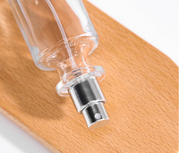 Bouteilles de parfum en verre rechargeables personnalisées de 30/50/100 ml avec vaporisateur à pression à fine brume et bouchons à bille colorés, MOQ flexible