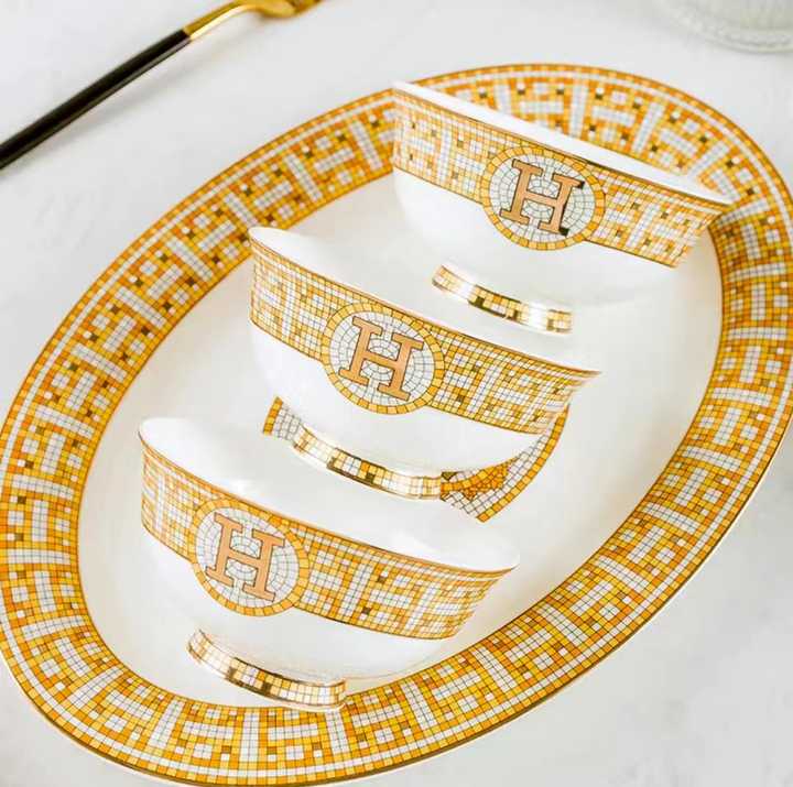 Dinnerware Set Tableware Sustainable Ceramic European-style Bone China Phnom Penh Collection Dinner Suit