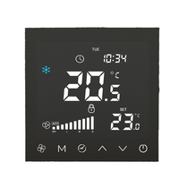 Termostat Ruangan Pintar WiFi Ventilasi Udara Segar Layar Sentuh Pengontrol Kecepatan Kipas EC 0-10V RS485 Modbus AC220V Pemasangan di Dinding HVAC