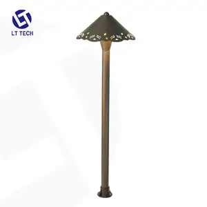 LT2406 Haute qualité 12 Volts 6 pouces Chine Chapeau En Laiton Paysage Éclairage extérieur LED Jardin Lumières de Voie pour la Voie et paysage