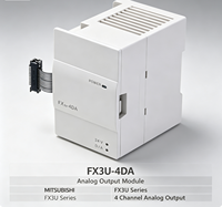 Unidad de Expansión de Salida Analógica Original para PLC FX3U-4AD, 24V DC 130mA